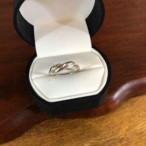 925 silver crisscross ring